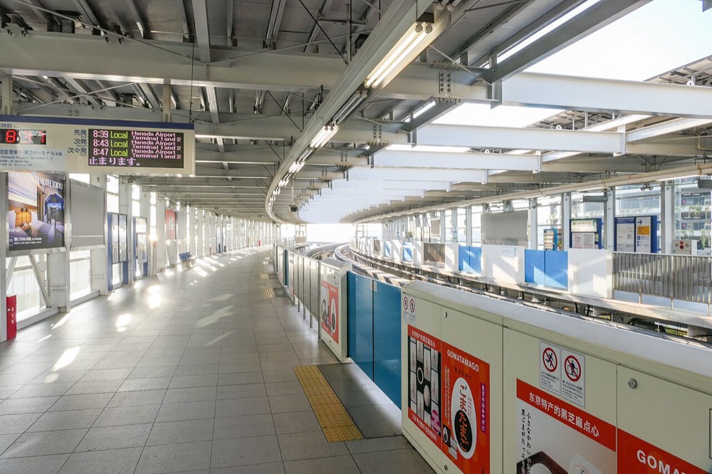 The Tokyo Monorail platforms at Haneda Airport Terminal 3 Station